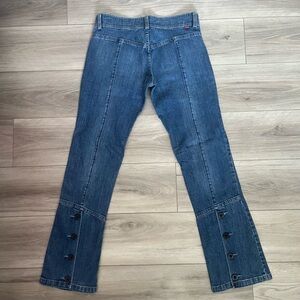 Vintage Y2K Low Rise Blue Denim Flare Lower Button Jeans